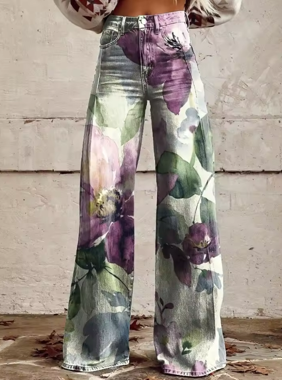 Isabella | Flowy Boho Pants with Retro Charm