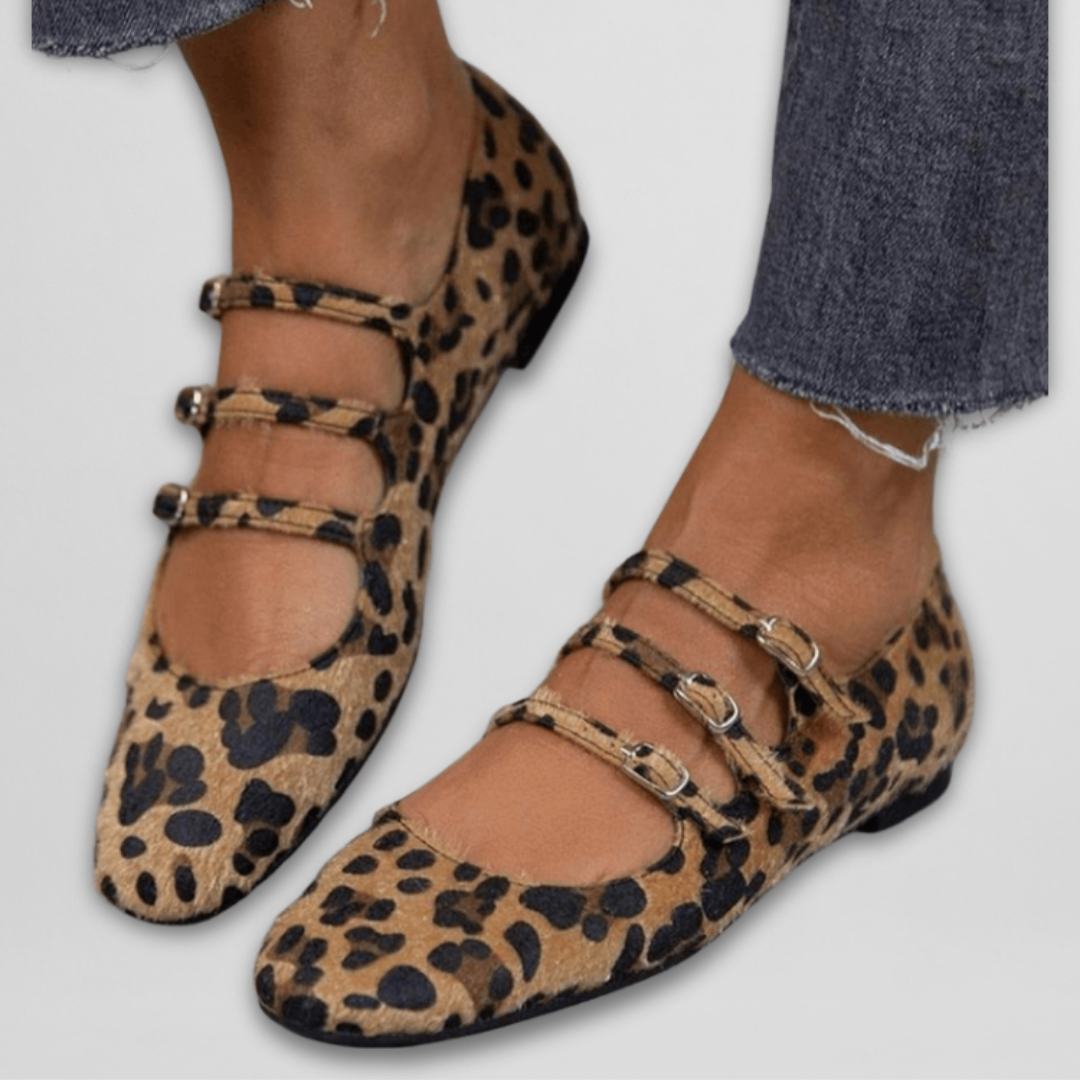 Fallon | Triple Strap Ballerinas