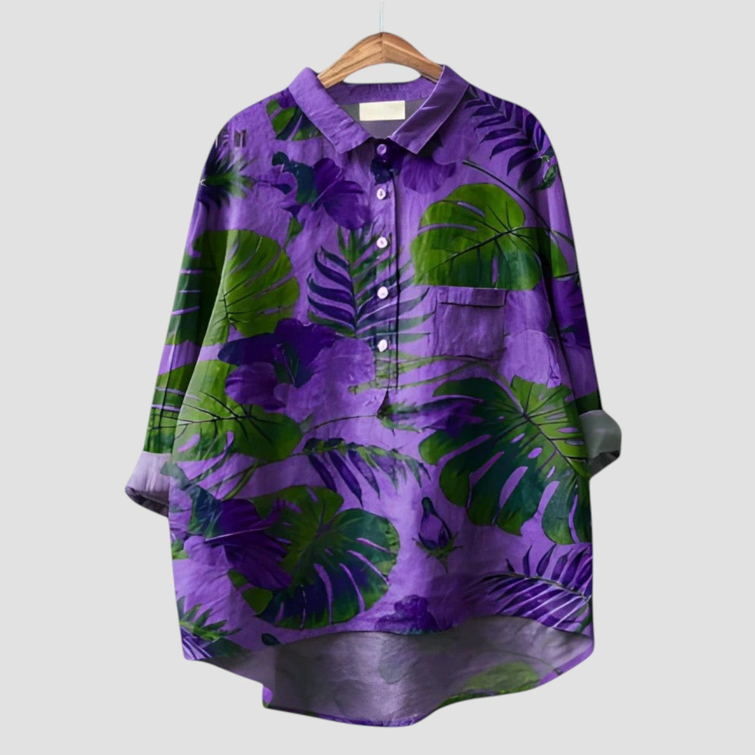 Cleo | Clean-Lined Shirt with Unique Print