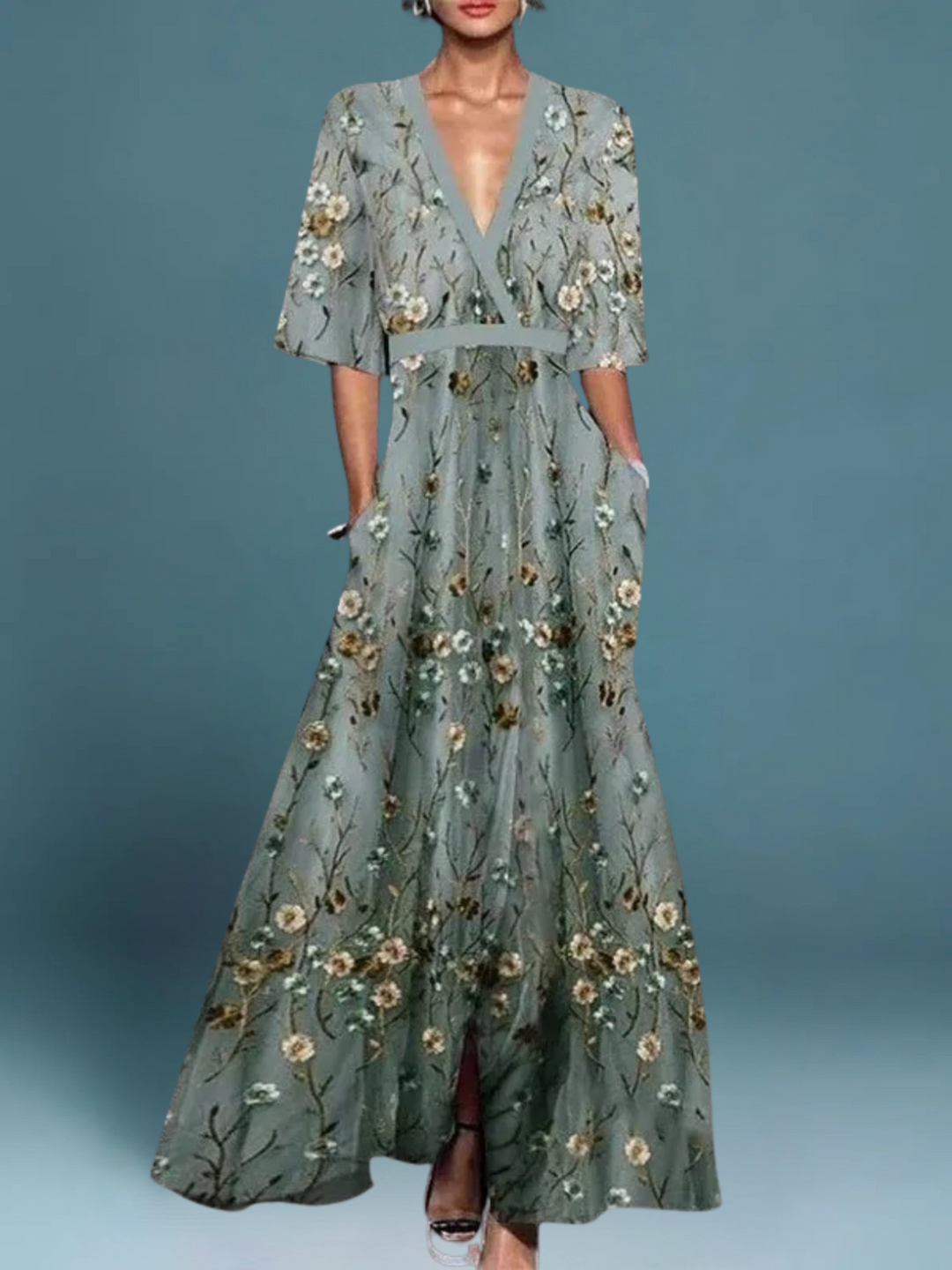 Summer | Flowing Floral Dress for Elegant Moments