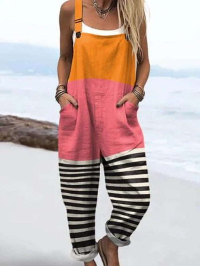Vera | Wide-Leg Jumpsuit with Artistic Print