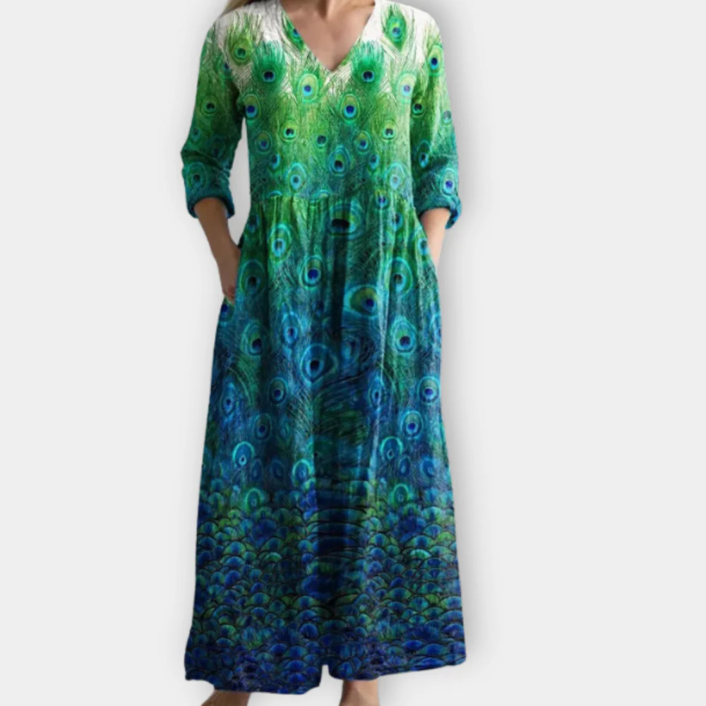 Dyla | Lightweight boho maxi dress with soft drape