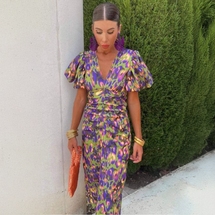 Clara | Colorful Dress with Flowing Ruffles
