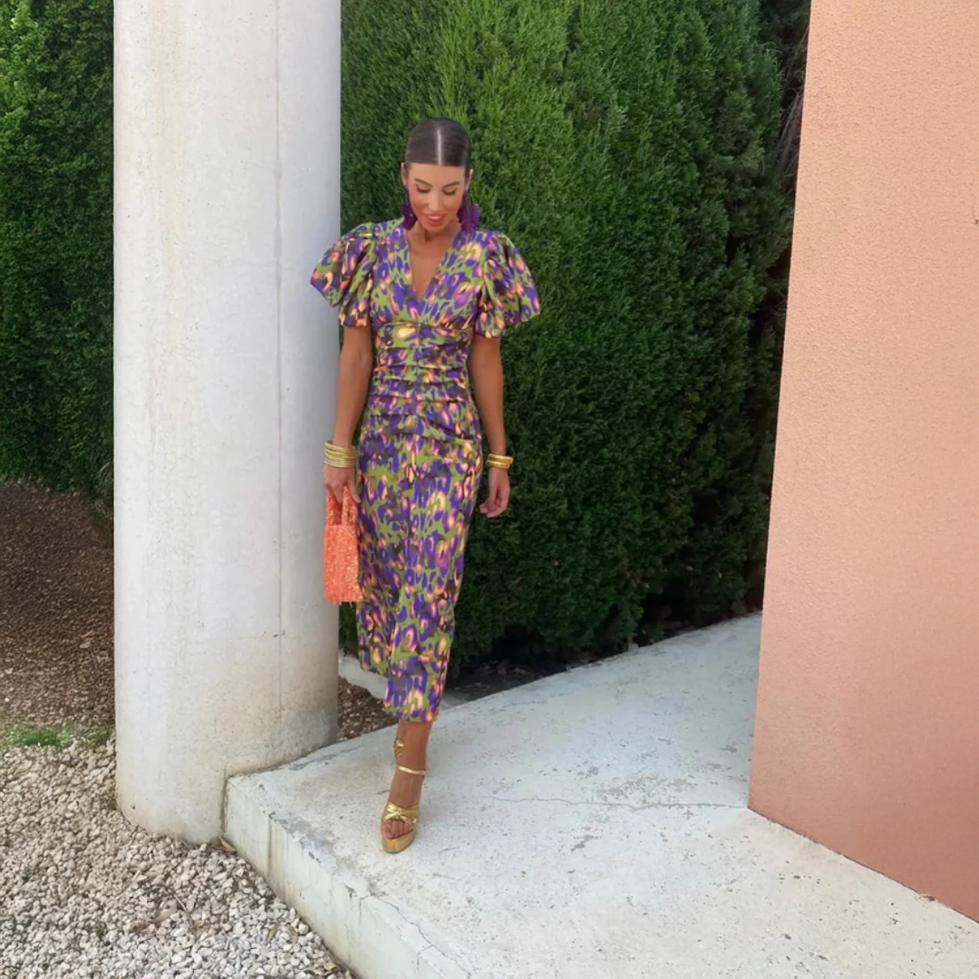 Clara | Colorful Dress with Flowing Ruffles