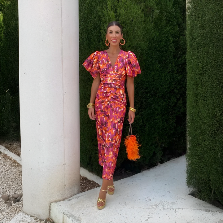 Clara | Colorful Dress with Flowing Ruffles