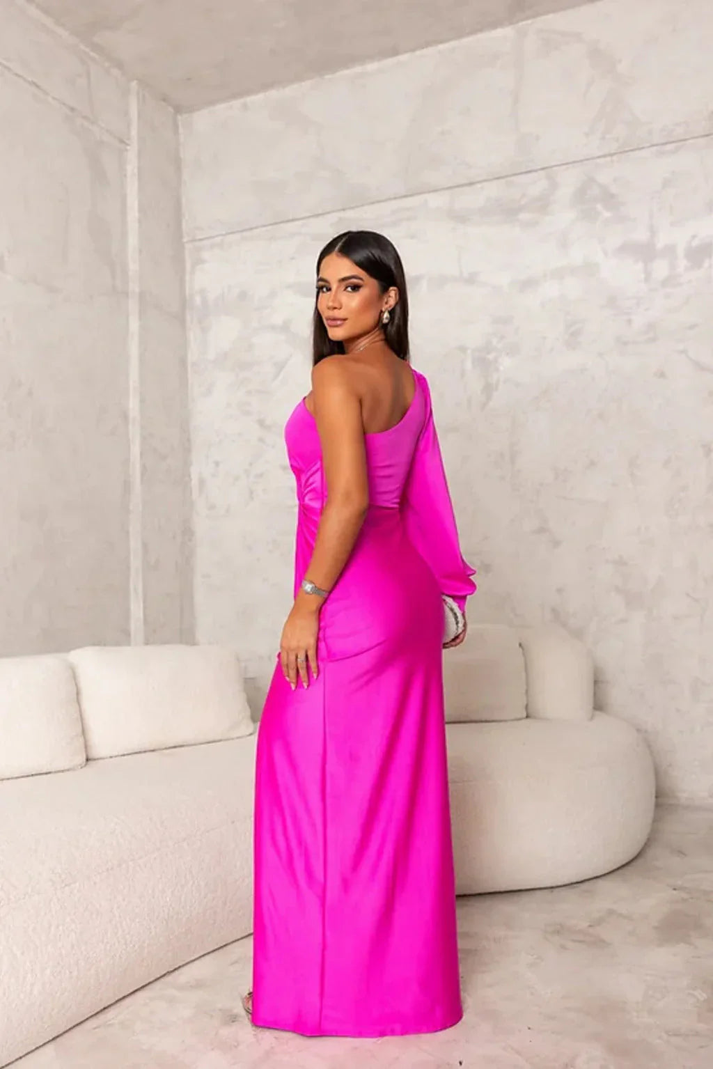 Yolina | One-Shoulder Dress with Modern Elegance