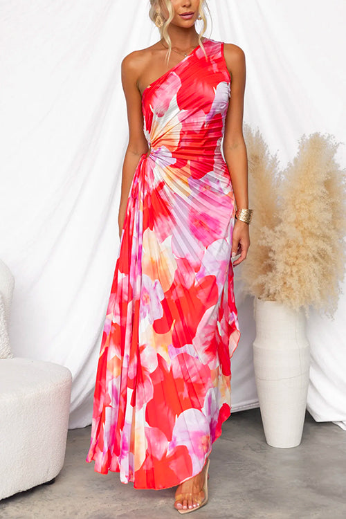 Kacie | Pleated One-Shoulder Dress for Summer Elegance