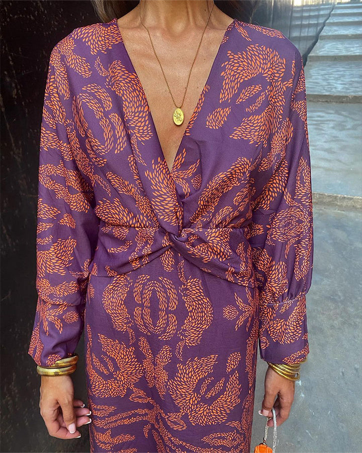 Thea | Vintage-Inspired Long Sleeve Dress for Elegant Moments