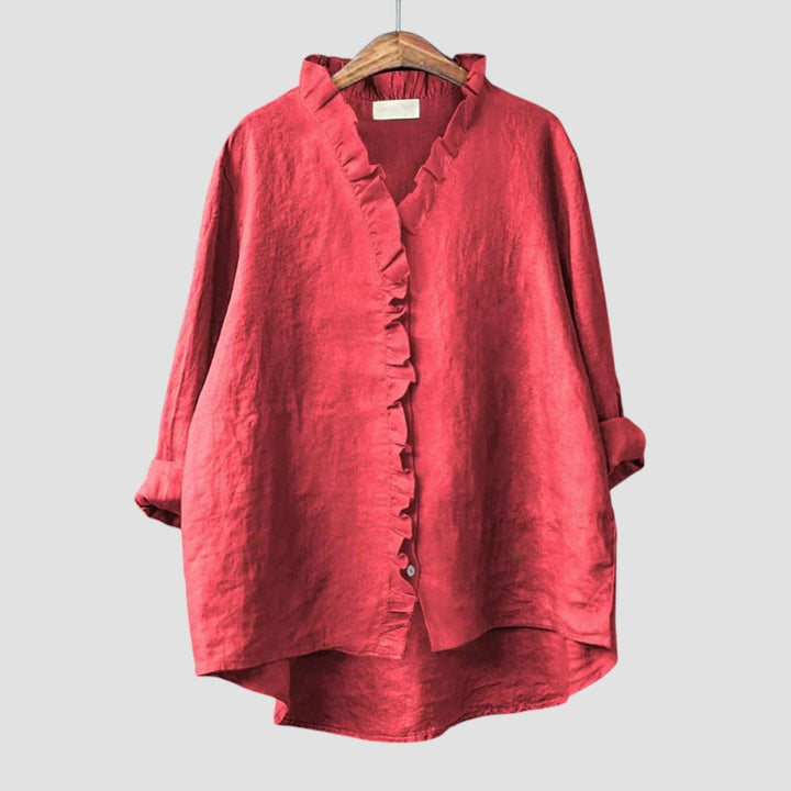 Edith | Polished Shirt with a Pop of Pattern