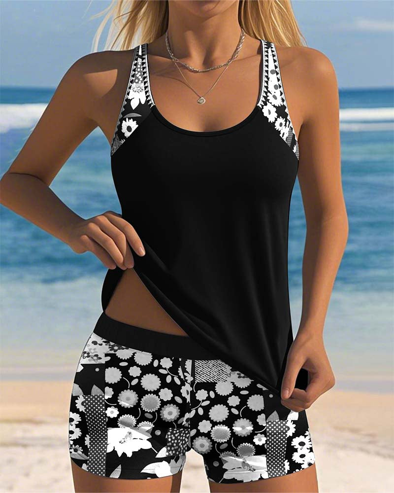 Isla | Beach Tankini Set with Matching Shorts