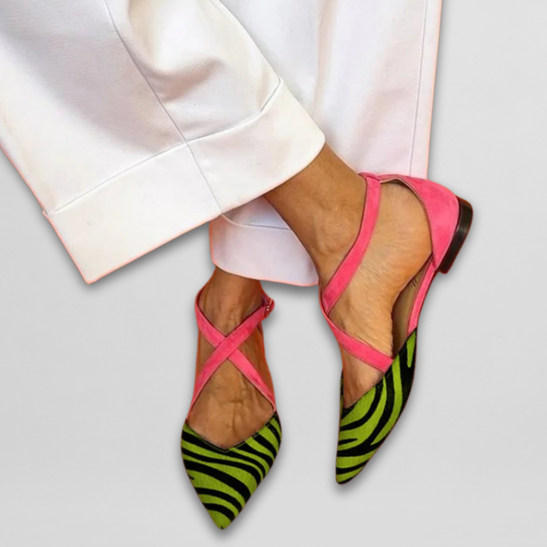 Jaelyn | Strappy Ballerinas with Bold Detail