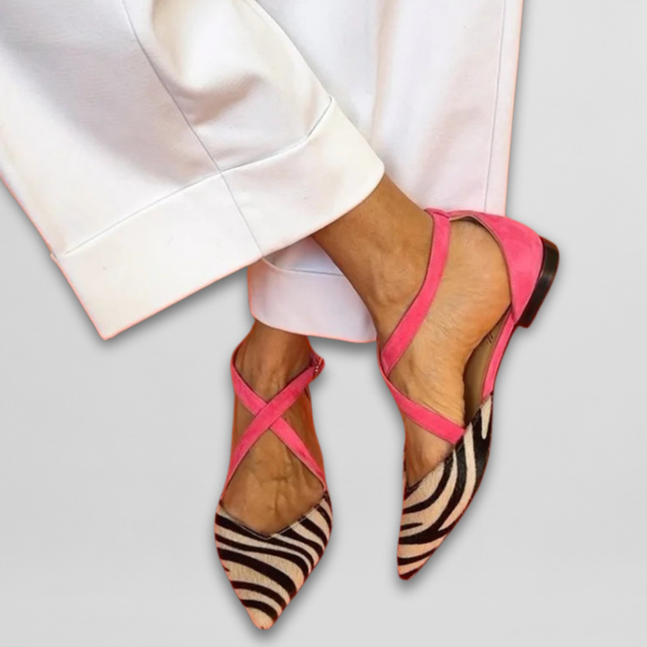 Jaelyn | Strappy Ballerinas with Bold Detail