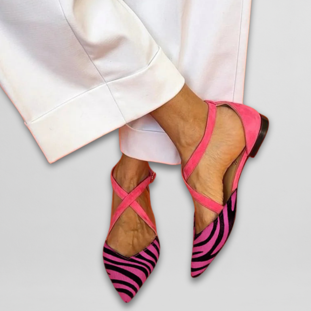 Jaelyn | Strappy Ballerinas with Bold Detail