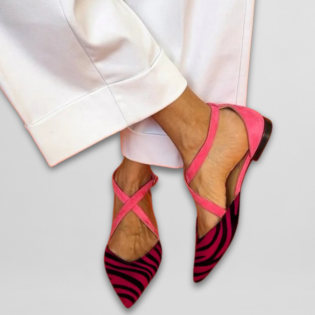 Jaelyn | Strappy Ballerinas with Bold Detail