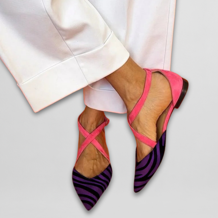 Jaelyn | Strappy Ballerinas with Bold Detail