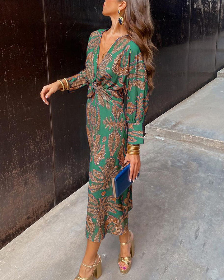 Thea | Vintage-Inspired Long Sleeve Dress for Elegant Moments
