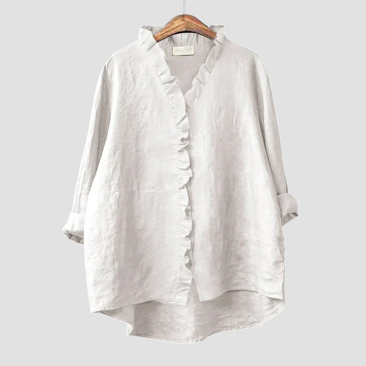 Edith | Polished Shirt with a Pop of Pattern