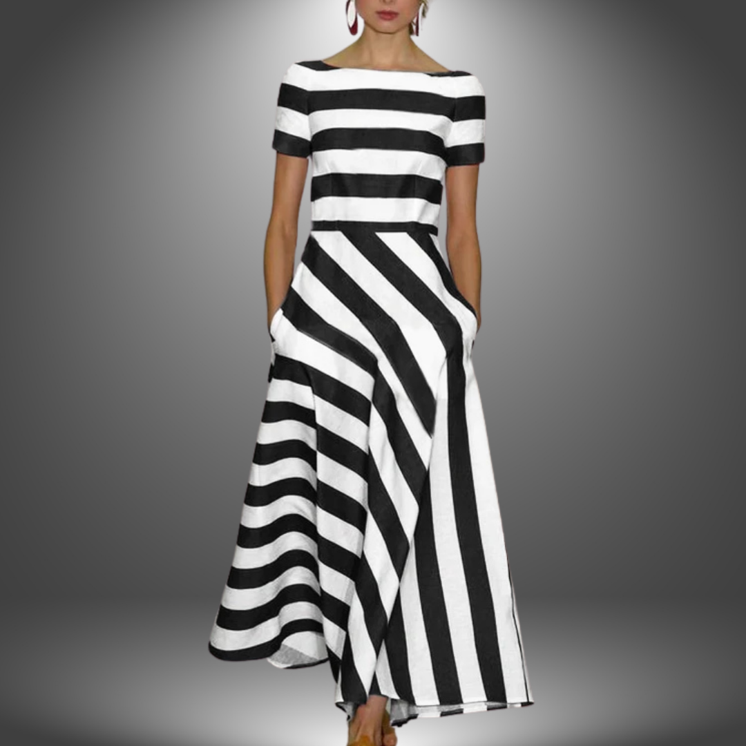 Nicole | Flowing striped artisan dress