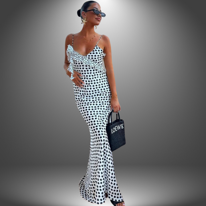 Jessica | Flowing dress with subtle dots
