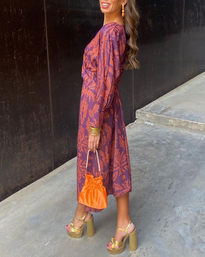 Thea | Vintage-Inspired Long Sleeve Dress for Elegant Moments