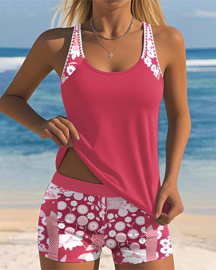 Isla | Beach Tankini Set with Matching Shorts