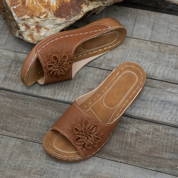 Flora | Floral Orthopedic Sandals with All-Day Comfort