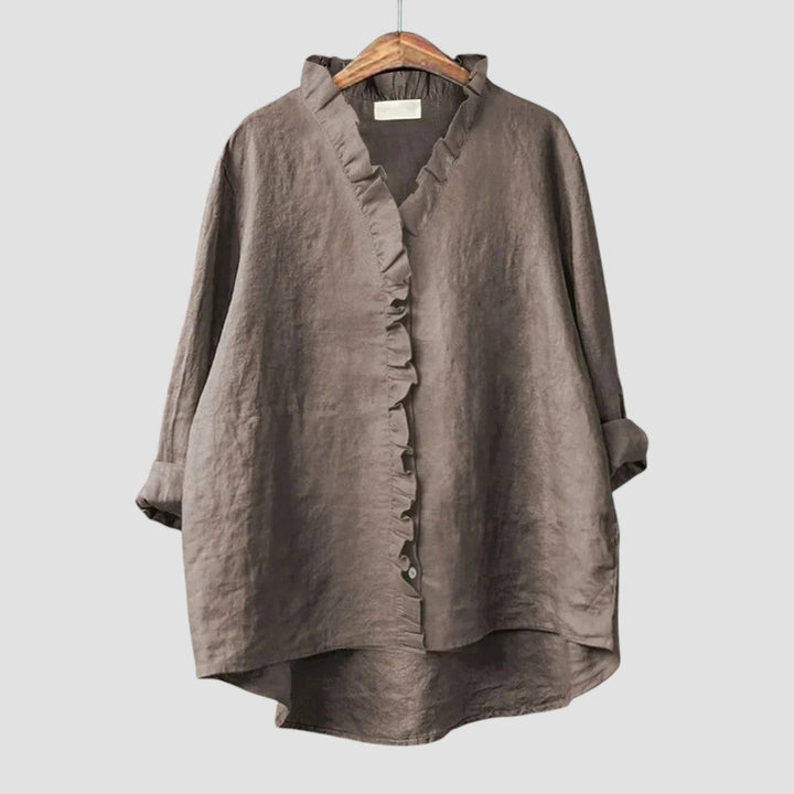 Edith | Polished Shirt with a Pop of Pattern