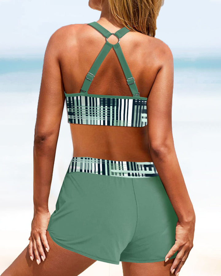Janette | Ribbed High-Waist Bikini for Modern Elegance