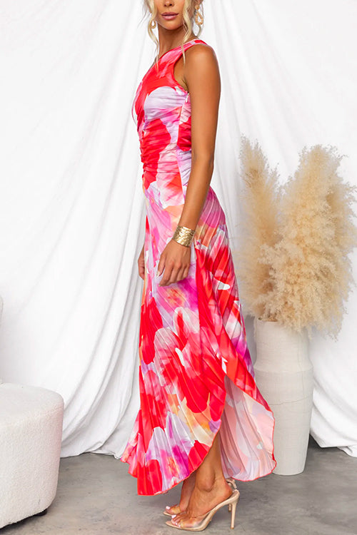 Kacie | Pleated One-Shoulder Dress for Summer Elegance