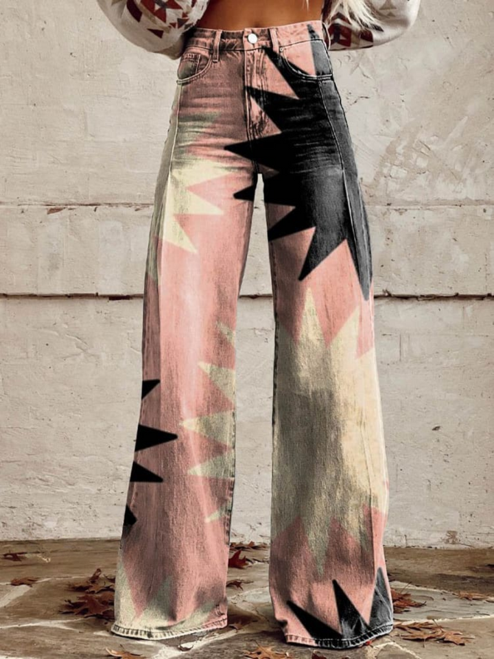 Evie | Boho-Chic Wide-Leg Pants for Effortless Style