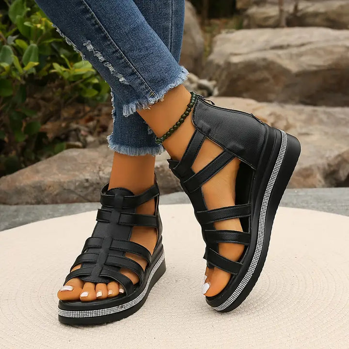 Alexa | Sparkling Wedge Sandals for Elevated Elegance