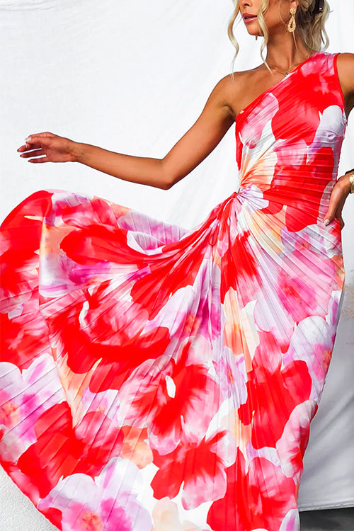 Kacie | Pleated One-Shoulder Dress for Summer Elegance