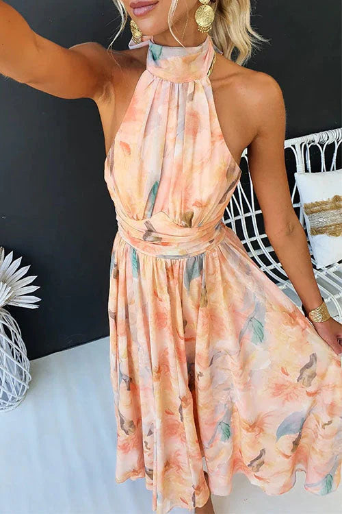 Lily | Flowing Halter Sari for Elegant Summer Evenings