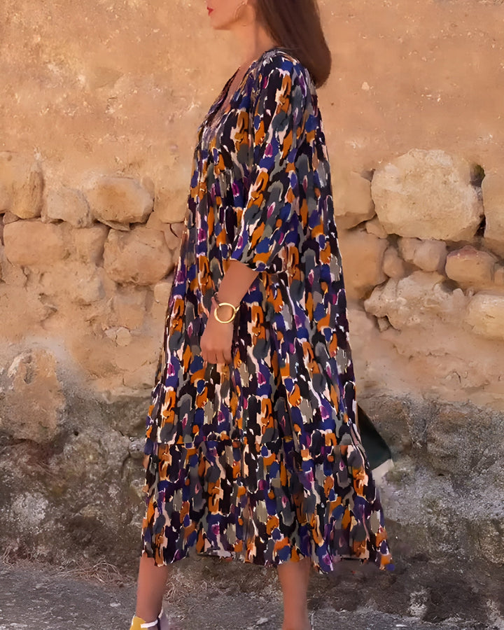 Nathalie | Vintage-Inspired Midi Dress with Modern Elegance