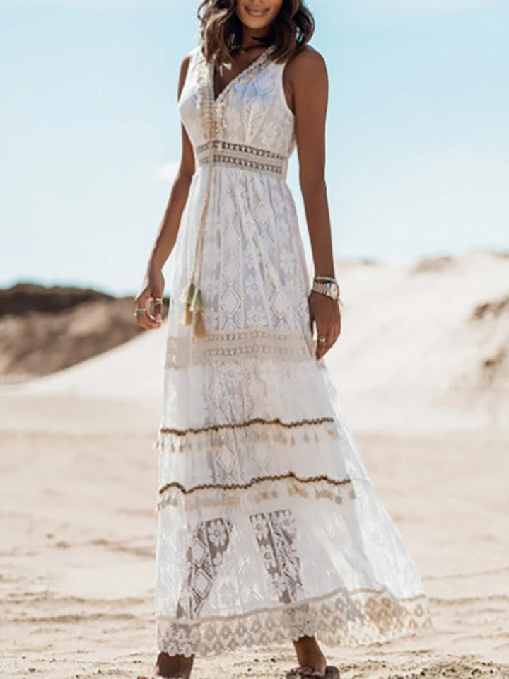 Amelie | Bohemian Midi Dress for Effortless Elegance
