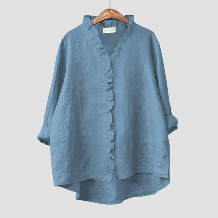 Edith | Polished Shirt with a Pop of Pattern