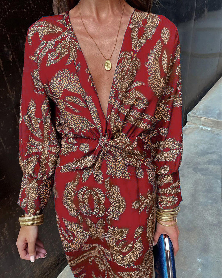 Thea | Vintage-Inspired Long Sleeve Dress for Elegant Moments