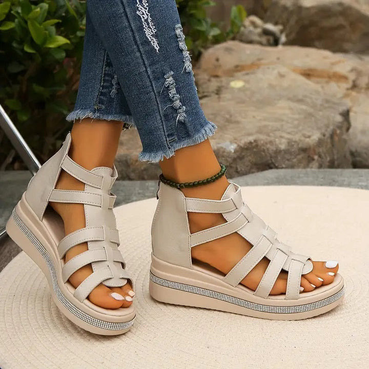 Alexa | Sparkling Wedge Sandals for Elevated Elegance
