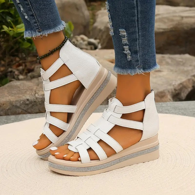 Alexa | Sparkling Wedge Sandals for Elevated Elegance