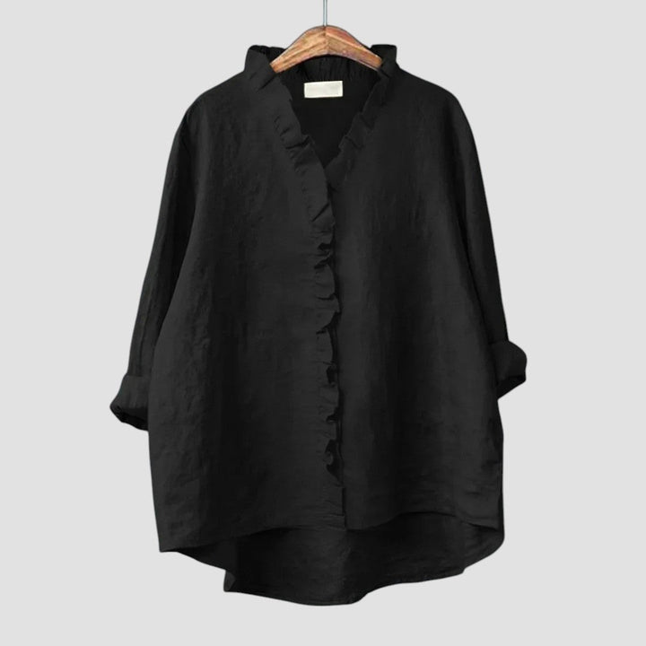 Edith | Polished Shirt with a Pop of Pattern
