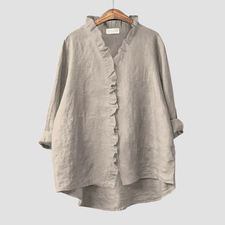 Edith | Polished Shirt with a Pop of Pattern