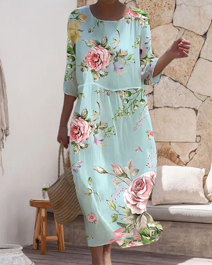 Naia | Stylish floral dress with graceful shape