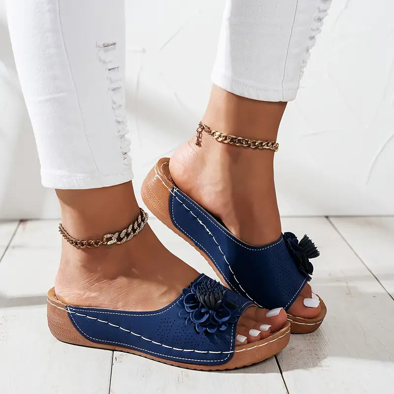 Flora | Floral Orthopedic Sandals with All-Day Comfort