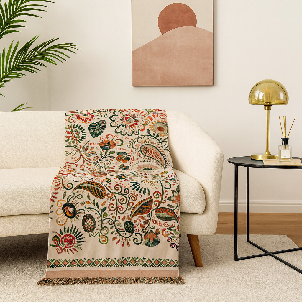 Autumn Leaf Reversible Throw Blanket