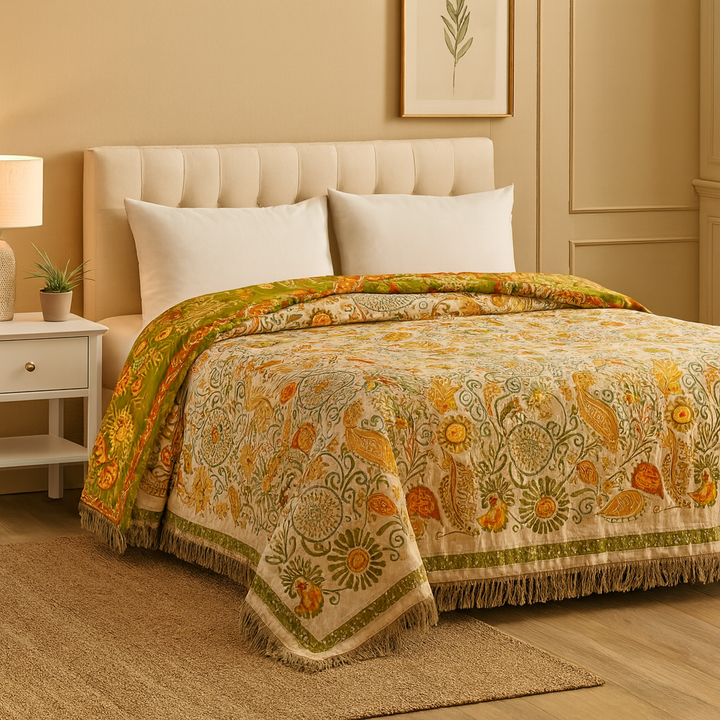 Autumn Leaf Reversible Throw Blanket