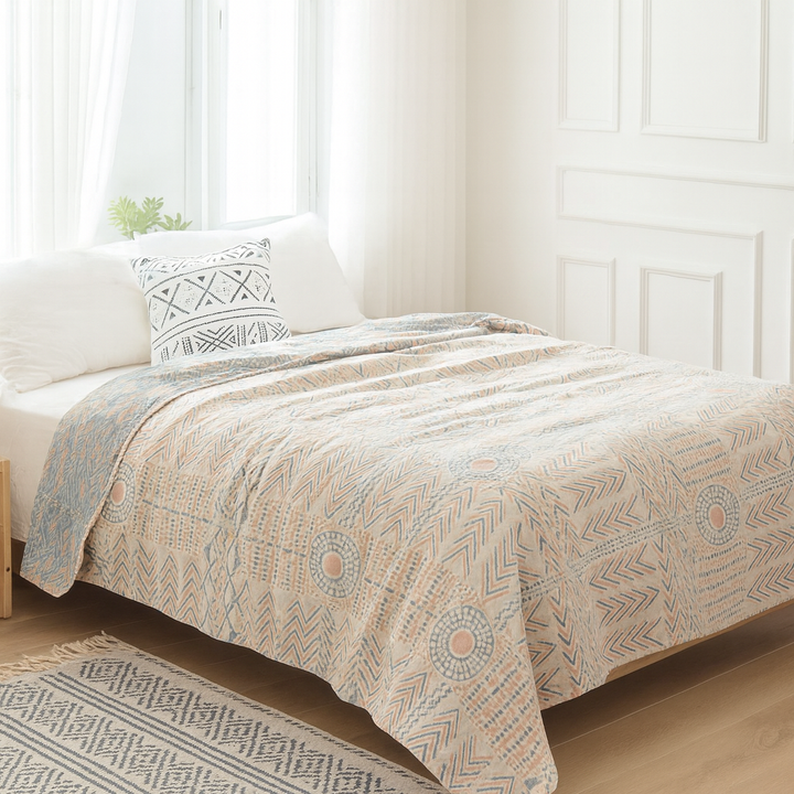 Boho Mandala Reversible Throw Blanket