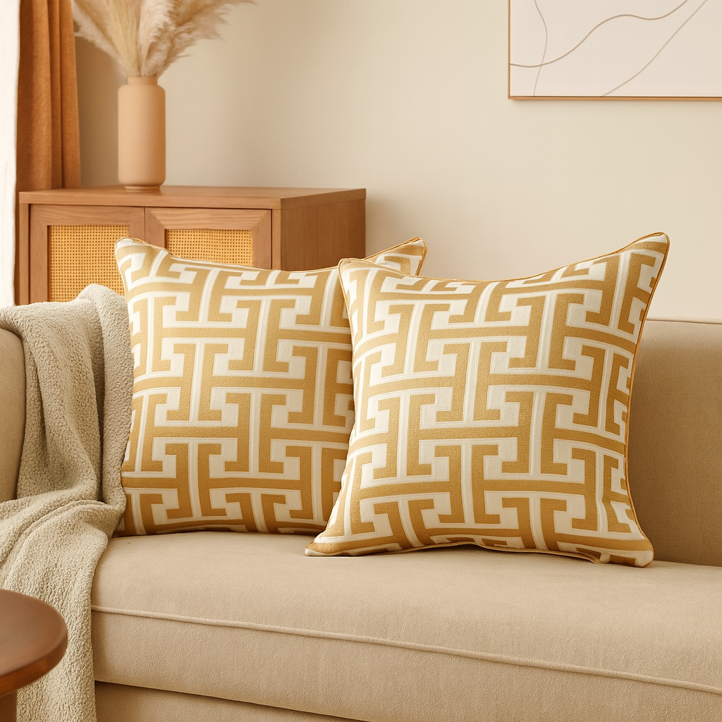 Geometric Pattern Cushion Cover