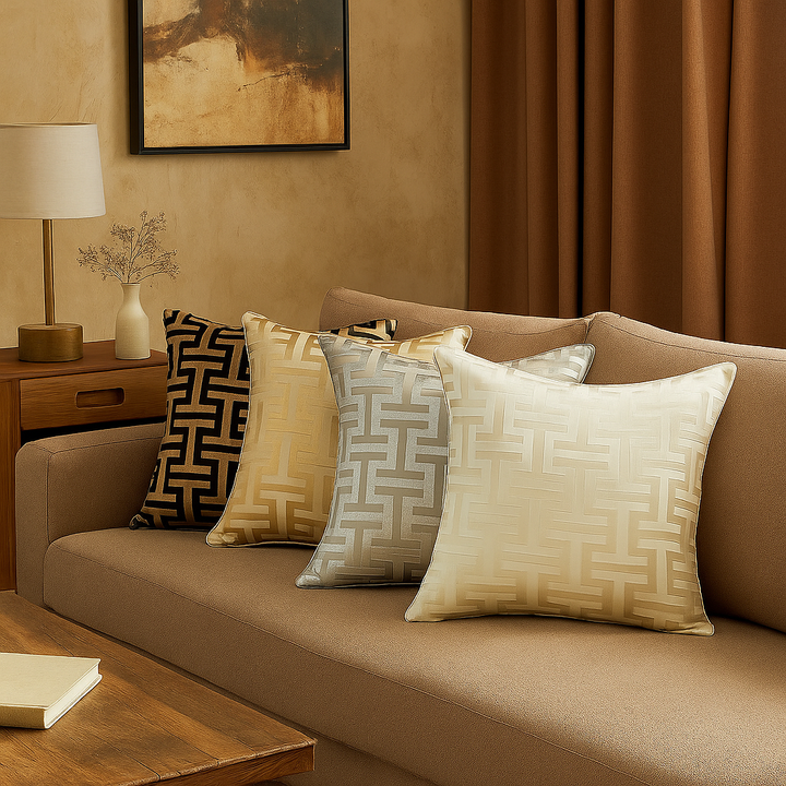 Geometric Pattern Cushion Cover