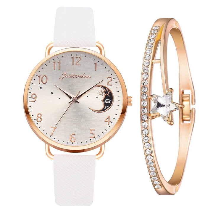 Mia | Moon dial watch and bracelet set