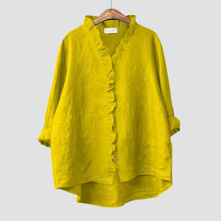 Edith | Polished Shirt with a Pop of Pattern